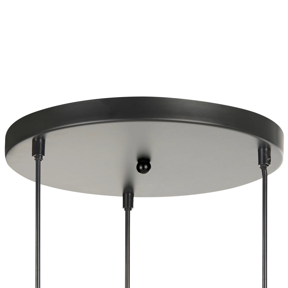 Lampadario in metallo ferro multicolore e paralume in vetro stile moderno glamour soggiorno