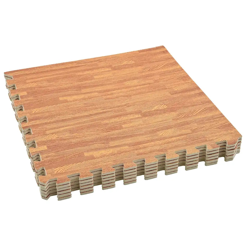 Tappetino a Incastro 6 pz Venature Legno 2,16 ㎡ Schiuma EVA 92458