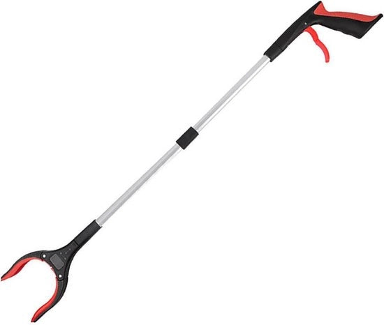 Pulitore di pavimenti - 83 cm lungo - 8,5 cm largo - pala retrattile con gancio magnetico - senza piegarsi per caricare - raccolta rifiuti 360° pieghevole - adatto per anziani e persone con mobilità ridotta