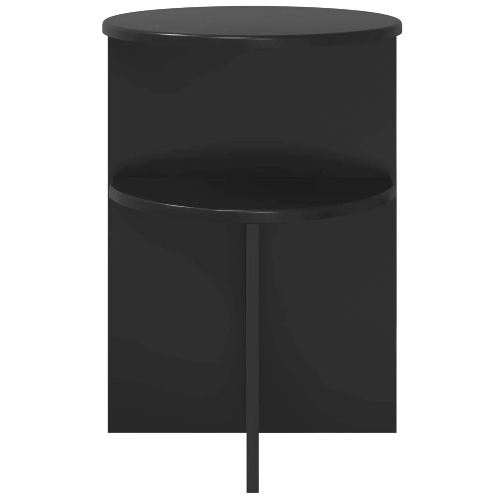 Tavolo laterale Rovere Nero Ø 39,5 x 55 cm Legno ingegnerizzato