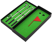 Set di pennelli da golf in stile - Giocattoli per desktop mini - Fidget giocattolo - Regalo per adulti - 3 x Pennelli da golf - 2 x Palline da golf (10 mm) - Materiale di penne in lega di alluminio - Gioco di fidget