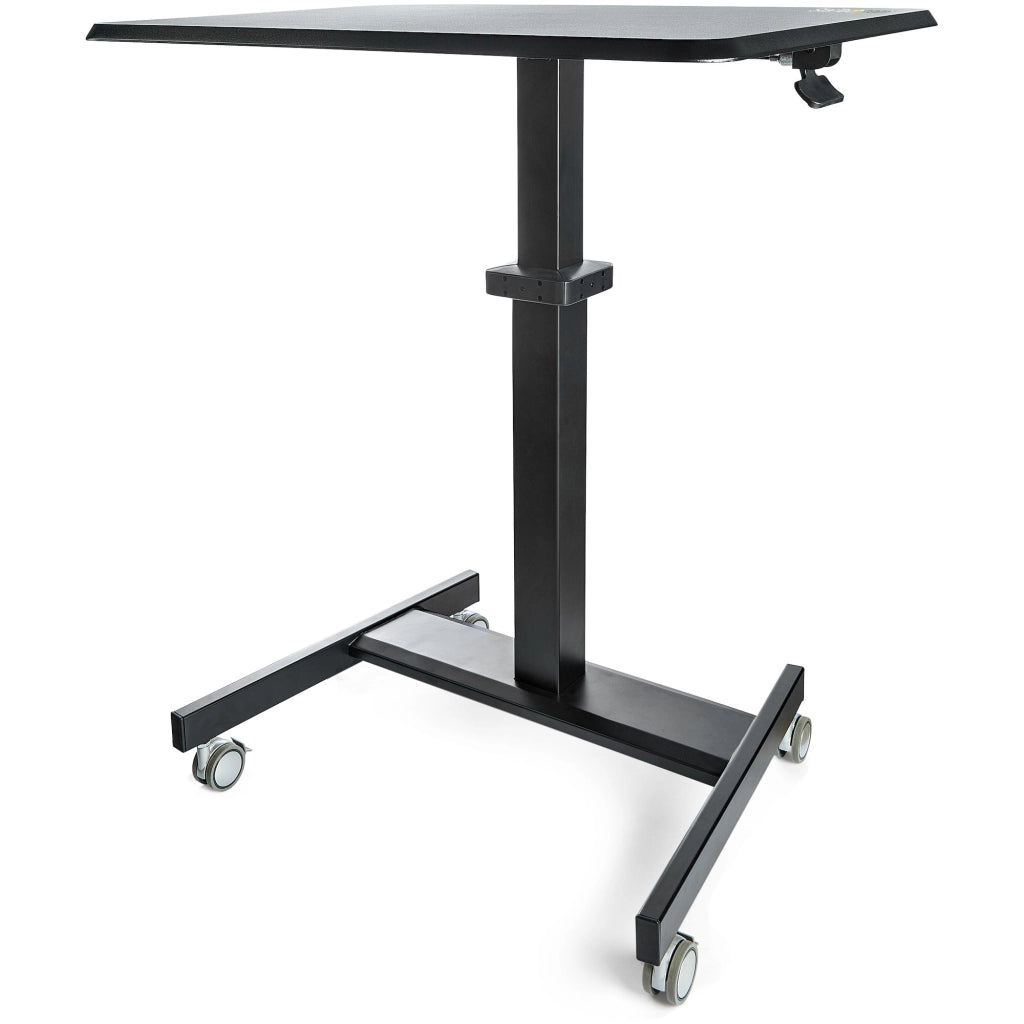 Startech.com scrivania sit-stand per lavorare in piedi o seduti - postazione di lavoro ergonomica mobile e regolabile in altezza - standing workstation - desk per computer/pc su ruote bloccanti per studenti/insegnati - STSCART2