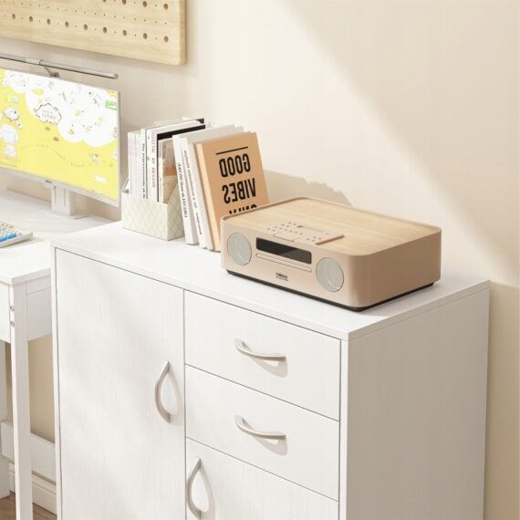 Cassettiera Bianca 74x35x84 cm Perfetta per Camera da Letto