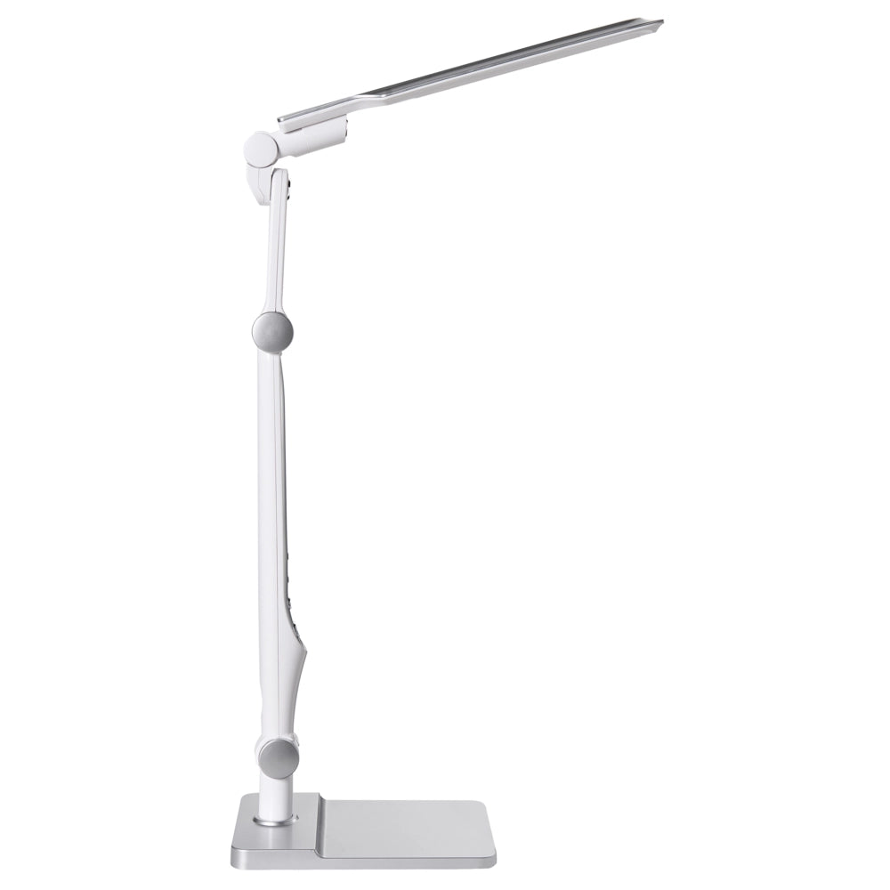 Lampada da tavolo LED per ufficio domestico con braccio regolabile e orientabil dimmer continuo e modalità CCT Colore argento