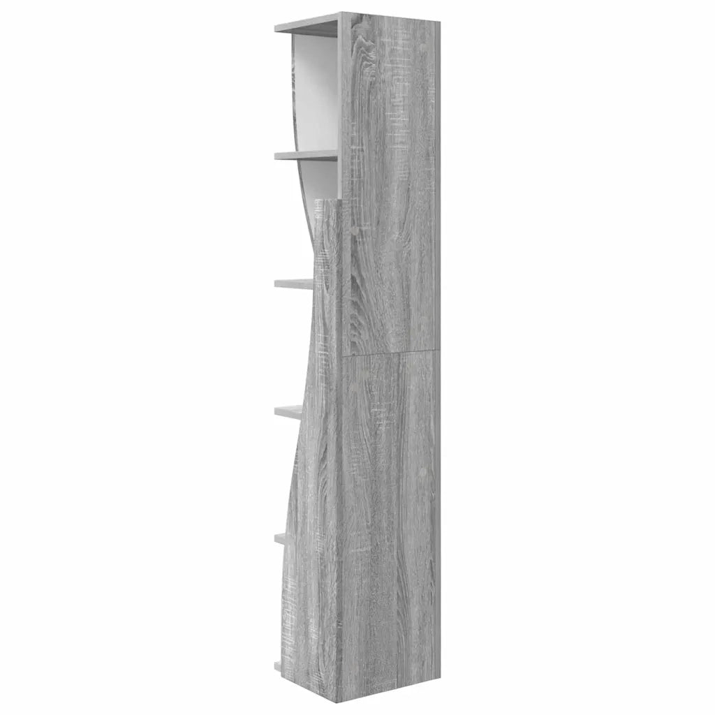 Mobile angolare Grigio Sonoma 27,5x27x140cm Legno multistrato