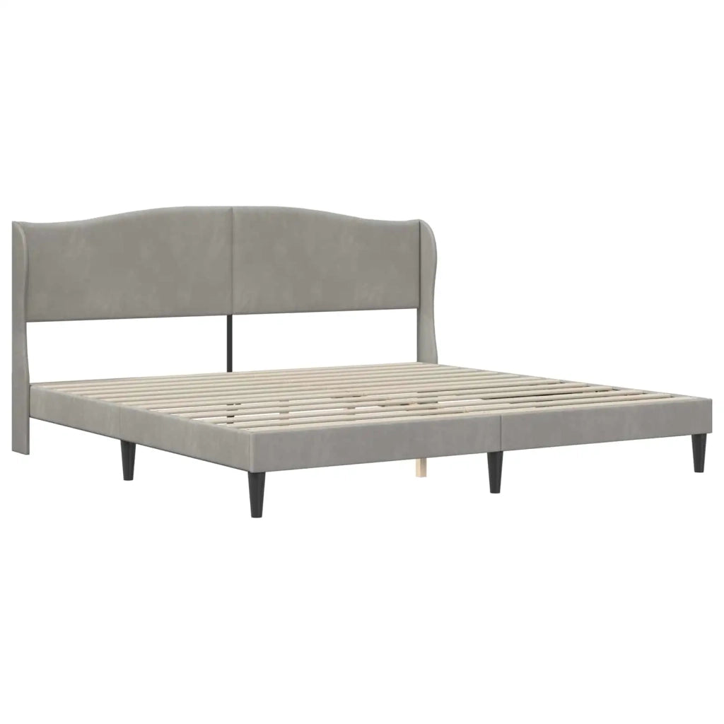 Struttura del letto Grigio Chiaro 200 x 200 cm Velluto 42027941