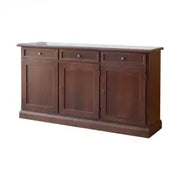Credenza madia buffet in legno arte povera 3 ante mod Martini noce scuro