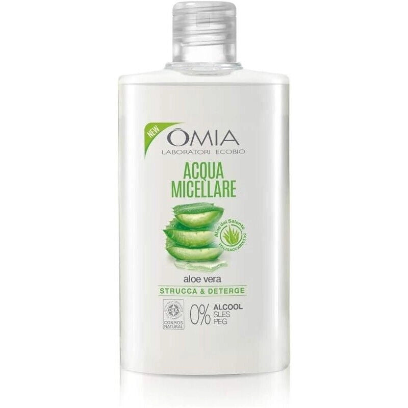 OMIA ACQUA MICELLARE VISO ALOE VERA STRUCCANTE IDRATANTE ED EQUILIBRANTE TUTTI I TIPI DI PELLE 400 ML