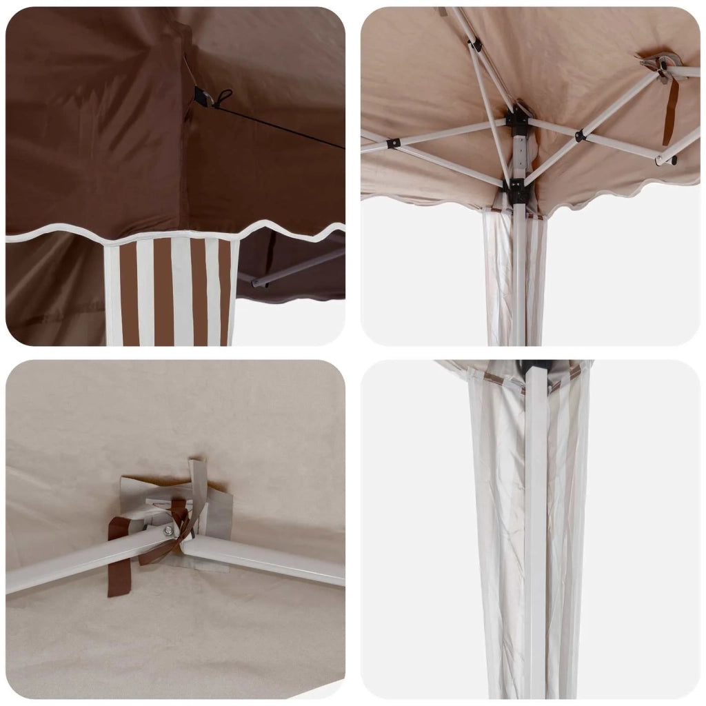 Tenda per feste a pop-up 575 x 289 x 245 cm Marrone 42019797
