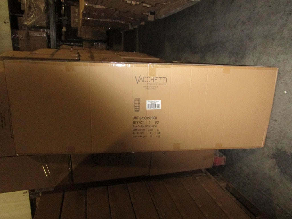 Scaffale metallo nero cm 28 x 60 x h 180