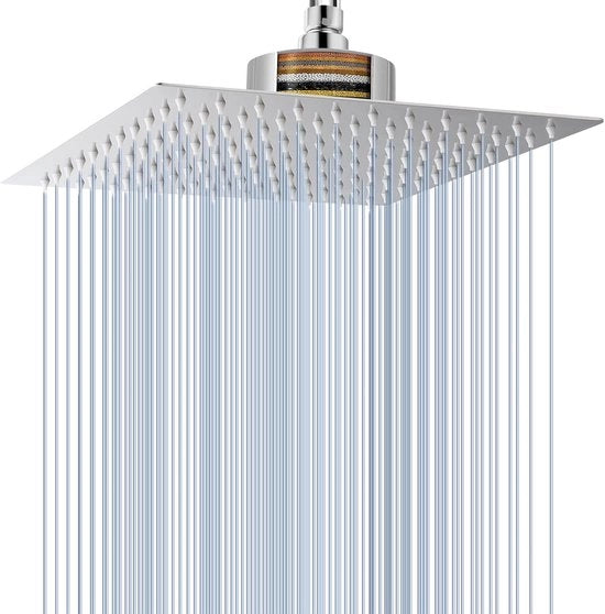 Regolatore della doccia con filtro - grande capacità - 30 cm in acciaio inox