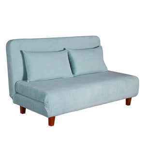 Divano Letto 2 Posti 146x91x82 cm in Tessuto Verde Acqua