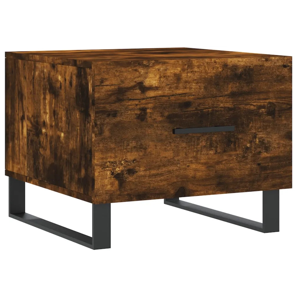 2 pz Tavolini salotto | Tavolino da caff¨¨ | Tavolino da Soggiorno Rovere Fumo 50x50x40cm Legno Multistrato