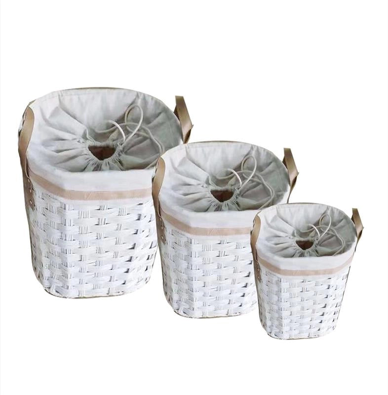 MAURY'S STYLE PORTABIANCHERIA IN SET 3 PZ DI COLORE BIANCO