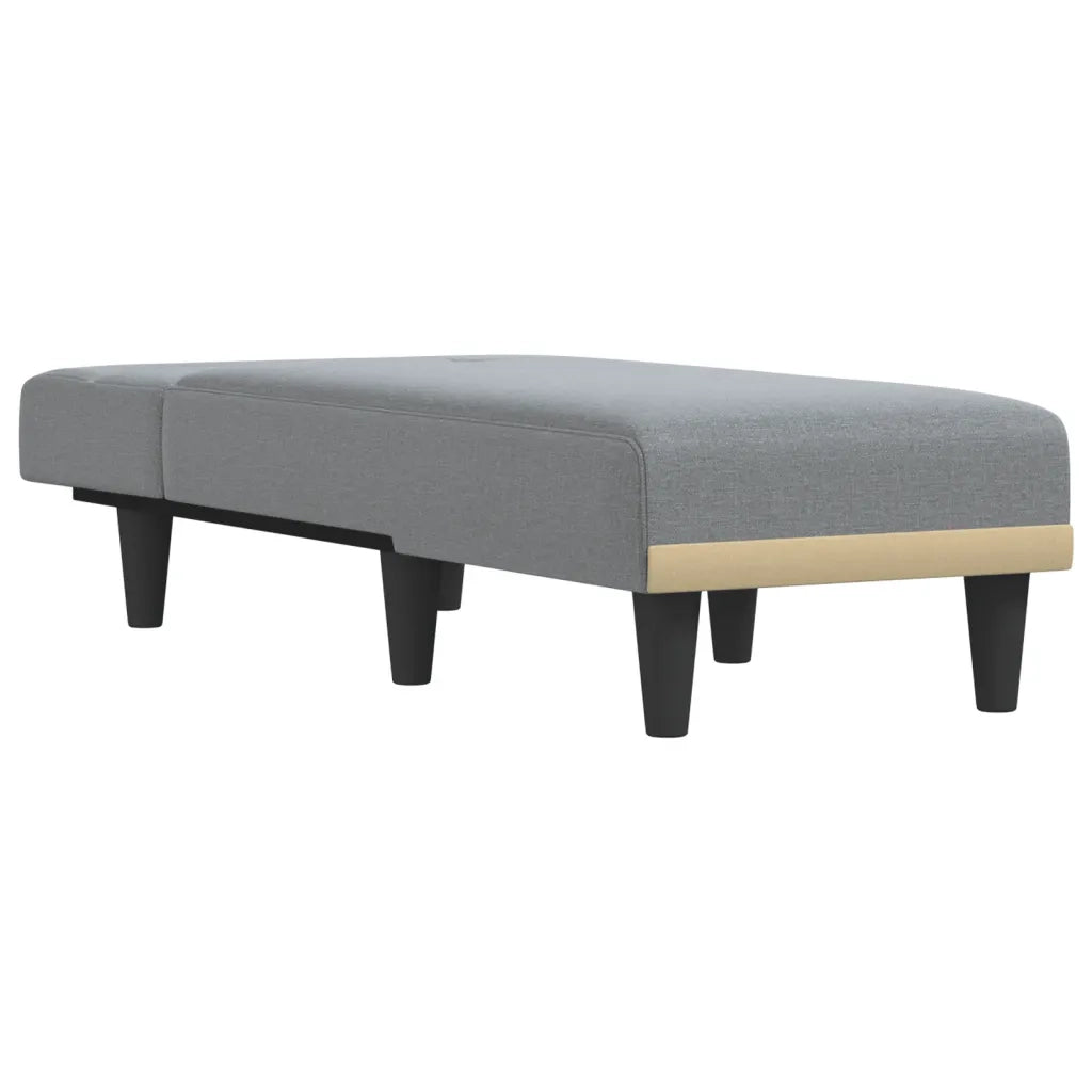Chaise Longue in Tessuto Grigio Chiaro 352813