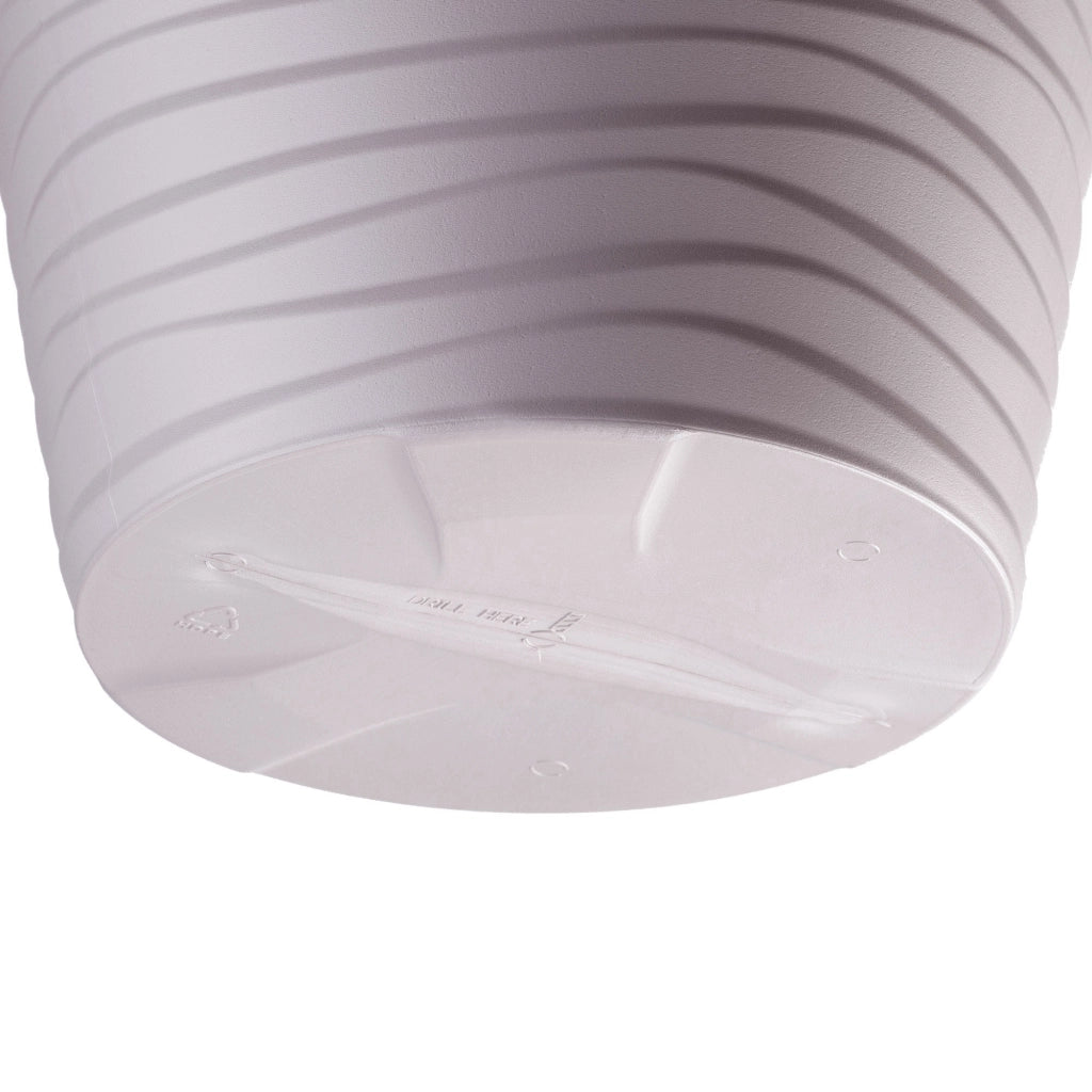 Vaso da fiori KADAX da 40 cm con coperchio e inserto, in plastica beige.