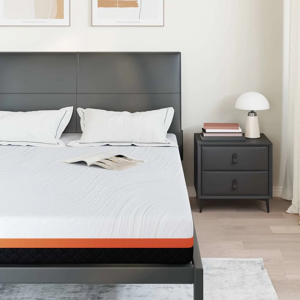 vidaXL Materasso Bianco e Grigio 140 x 200 cm Schiuma