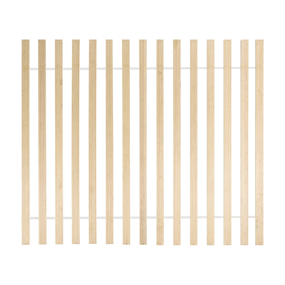 Letto matrimoniale in legno di Pino bianco con Rete a Doghe 160 x 200 cm stile minimalista