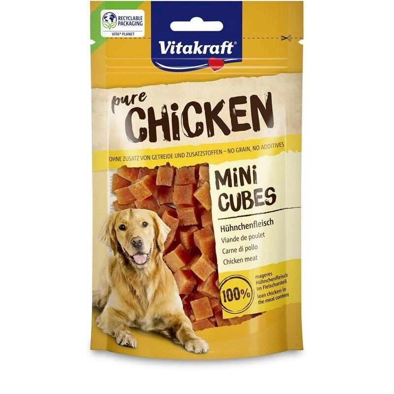 VITAKRAFT PURE CHICKEN CUBETTI DI POLLO CHICKEN MINI CUBES 80G