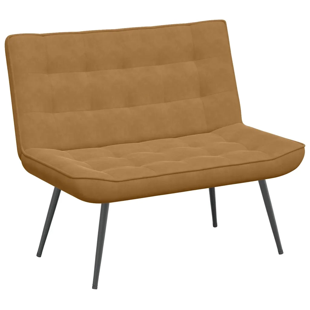 Panca-Sgabello Marrone 110x74x84 cm in Velluto