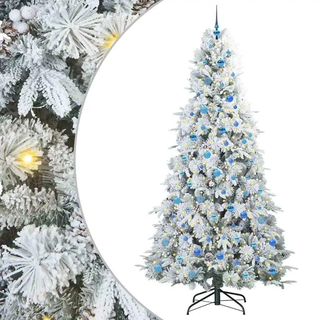 Albero di Natale Artificiale con Rami Pieghevoli Bianco 240 cm 3397517