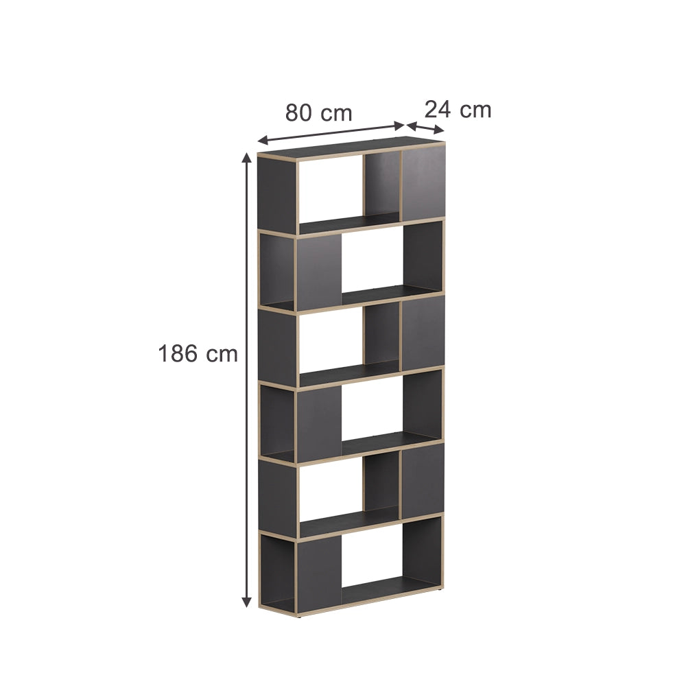 Vicco Divisorio per ambienti Antracite/quercia 80 x 186 cm