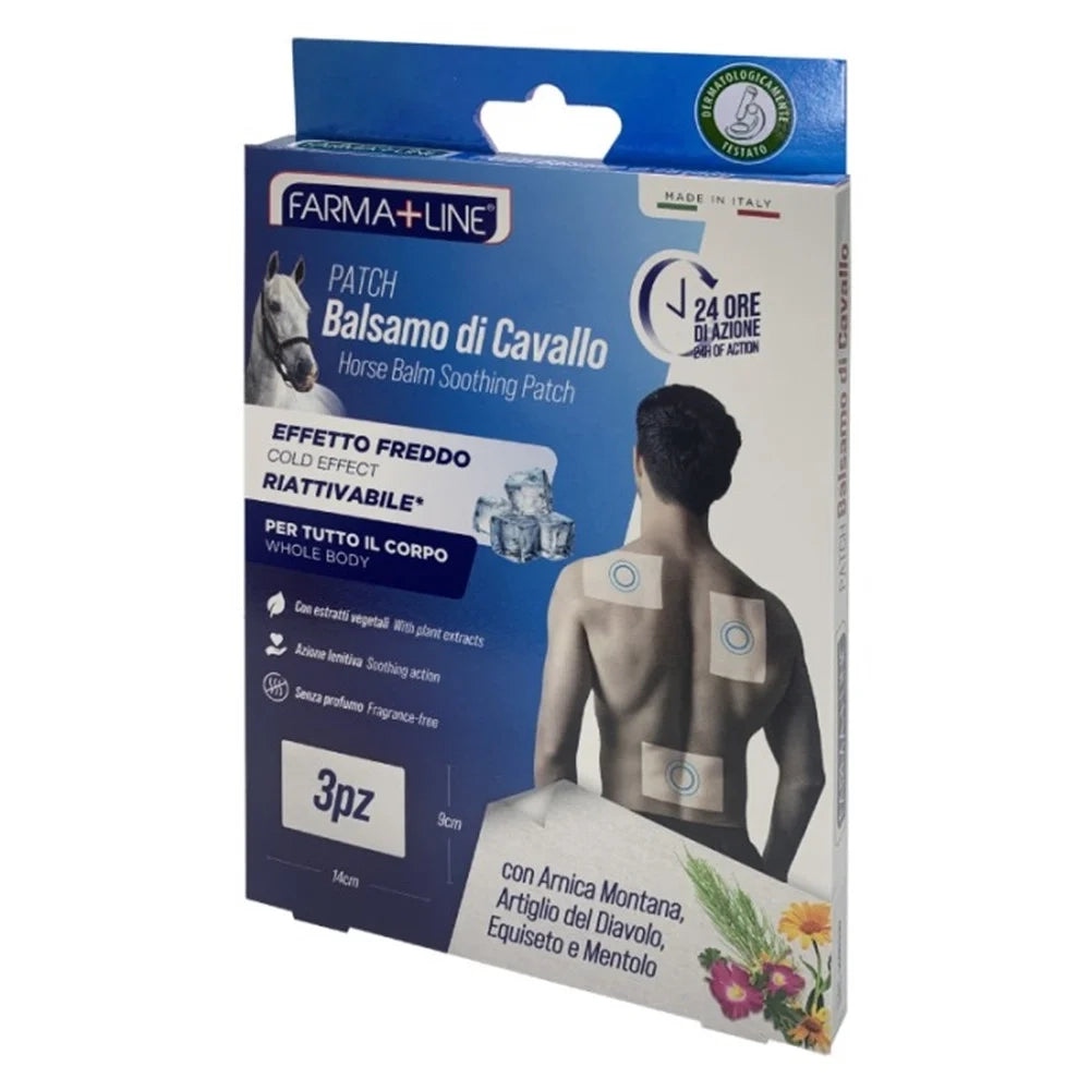 Trade Shop - Set 3pz Cerotti Patch Balsamo Cavallo Effetto Freddo Azione Lenitiva Corpo 9x14cm Cer7448a -