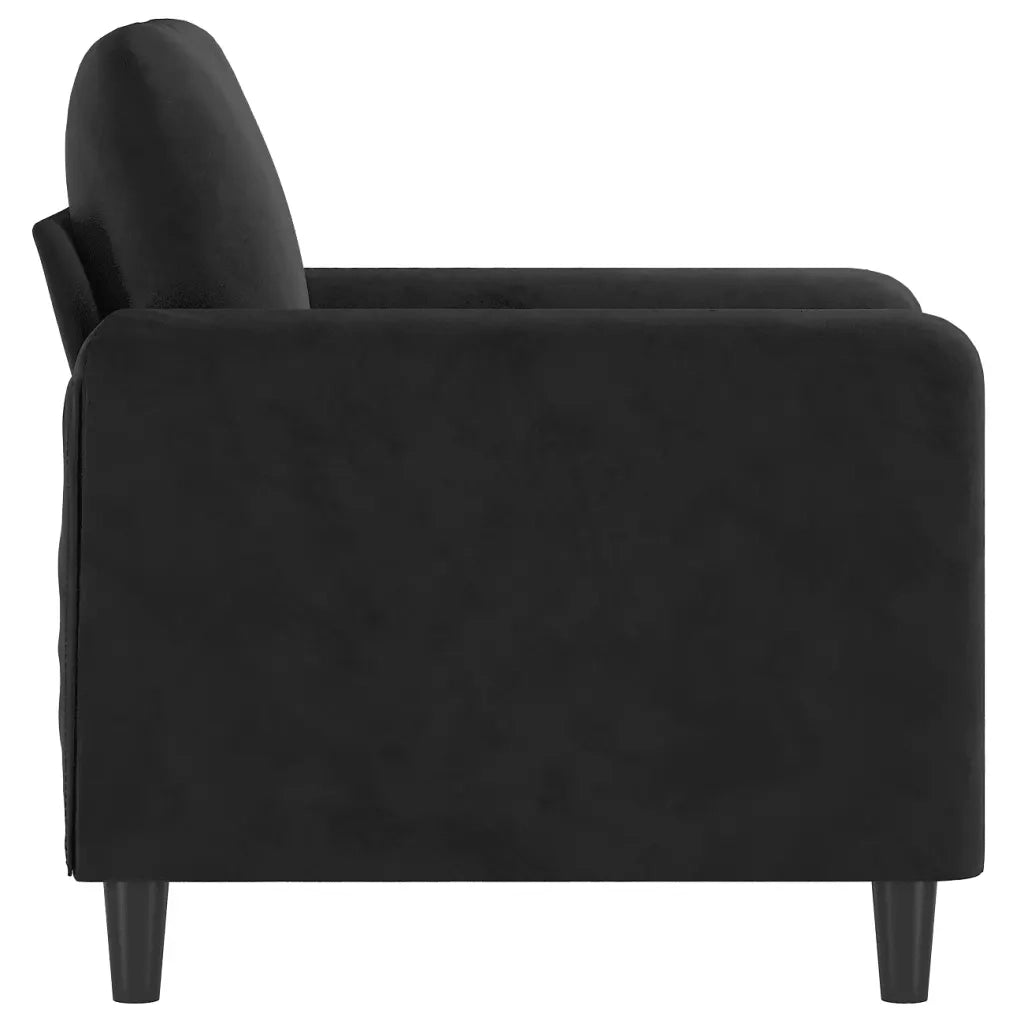 Poltrona Nero 60 cm Velluto 359427