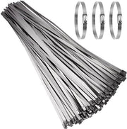 Caviatori in acciaio inossidabile 500 x 46 mm lunghezza 100 pezzi - metallo - resistente all'UV - rimovibile - per sviluppo di scarico - avvolgimento di cavi - manutenzione del giardino - recinzione fissa