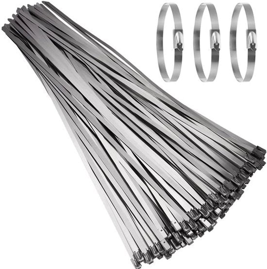 Caviatori in acciaio inossidabile 500 x 46 mm lunghezza 100 pezzi - metallo - resistente all'UV - rimovibile - per sviluppo di scarico - avvolgimento di cavi - manutenzione del giardino - recinzione fissa