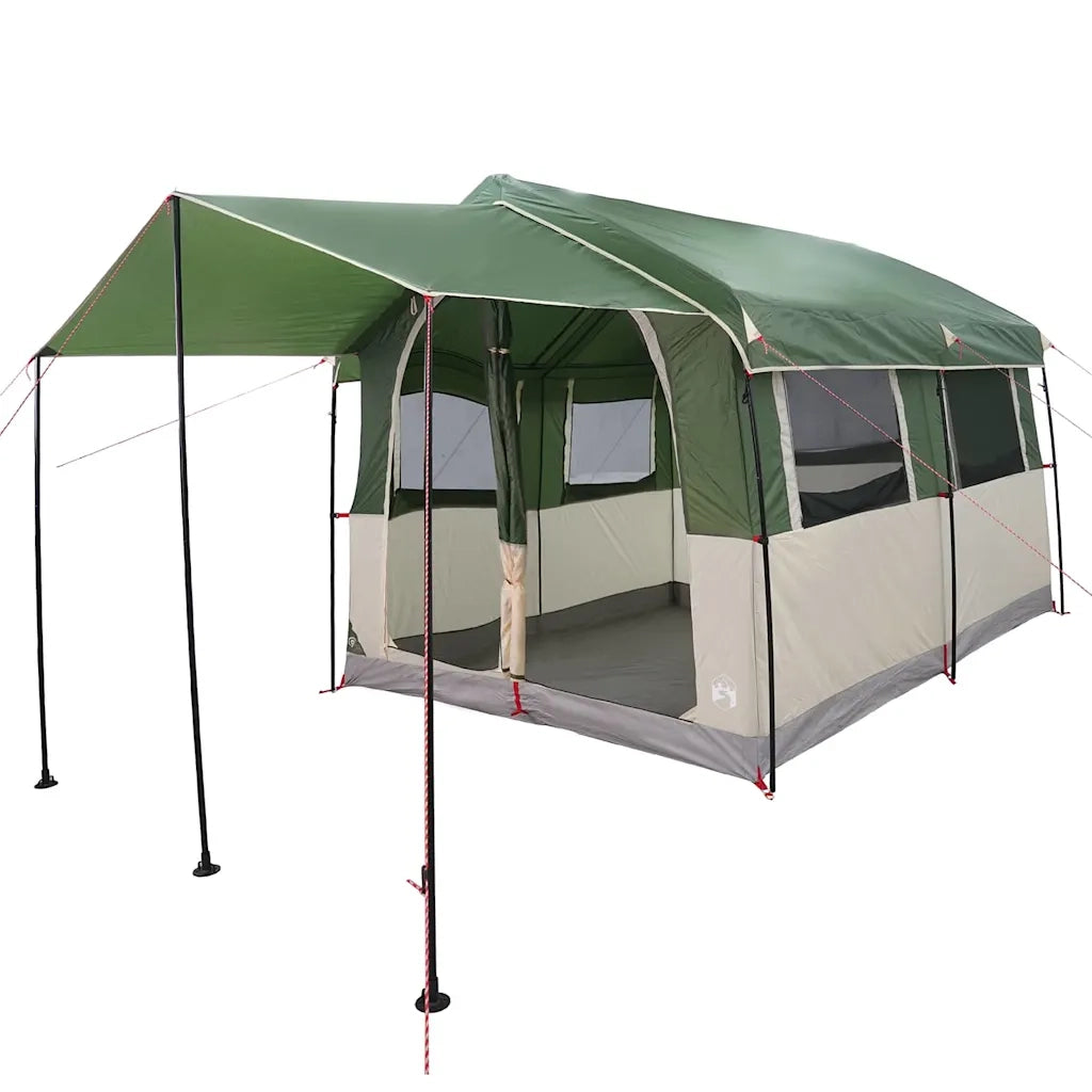 Tenda familiare per 4 persone Verde e Bianco 324 x 255 x 230 cm