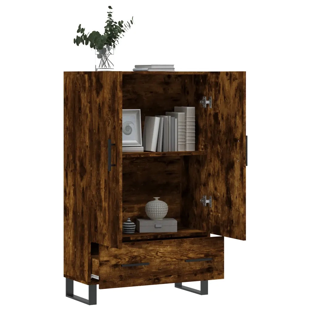 Credenza Rovere Fumo 69,5x31x115 cm in Legno Multistrato 828265
