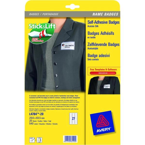 Cf540etichette badge 63 5x29 6 mm - 102504
