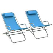 Set di due sedie a sdraio a dondolo in acciaio blu 02_0011988
