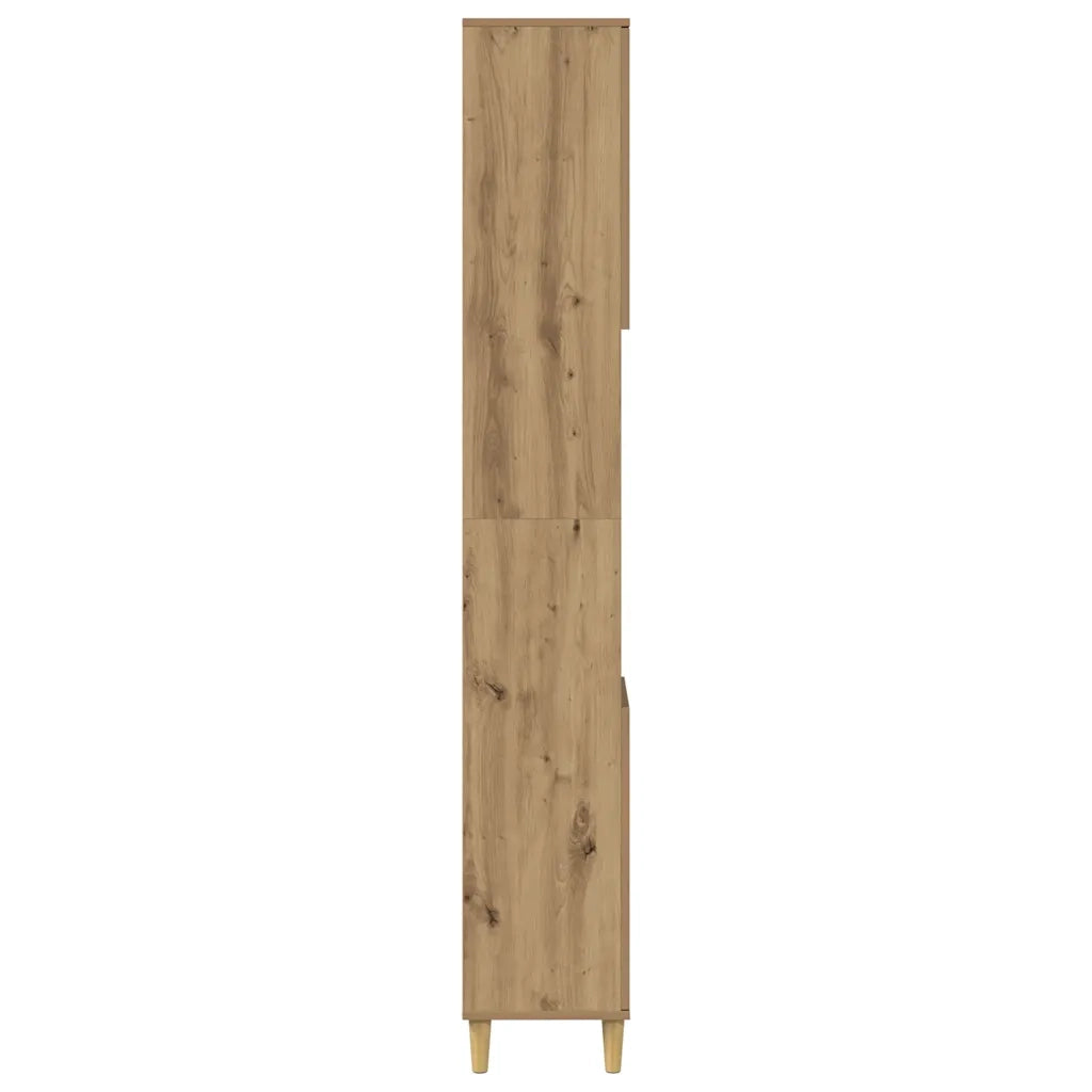 vidaXL Armadietto Bagno Rovere 30x30x190 cm Legno Multistrato