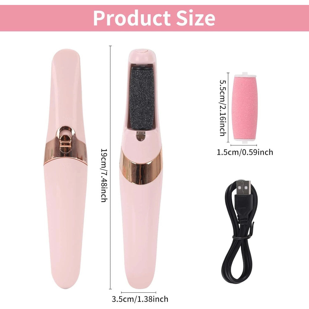 Trade Shop - Pedicure A Batteria Ricaricabile Elimina Calli Rimuovi Duroni Piedi Esfoliante -