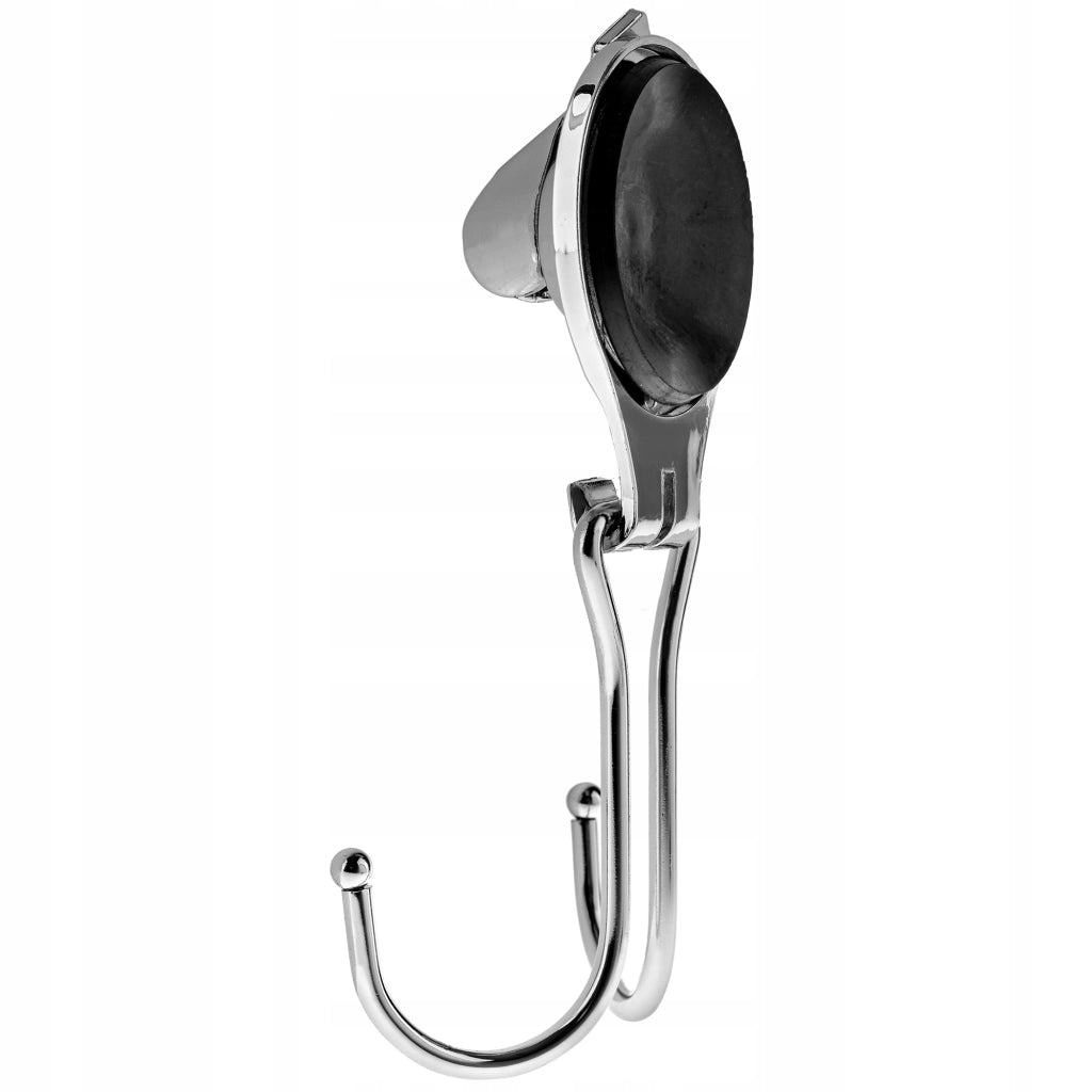 KADAX - Gancio portasciugamani da bagno a parete con ventosa, colore argento.