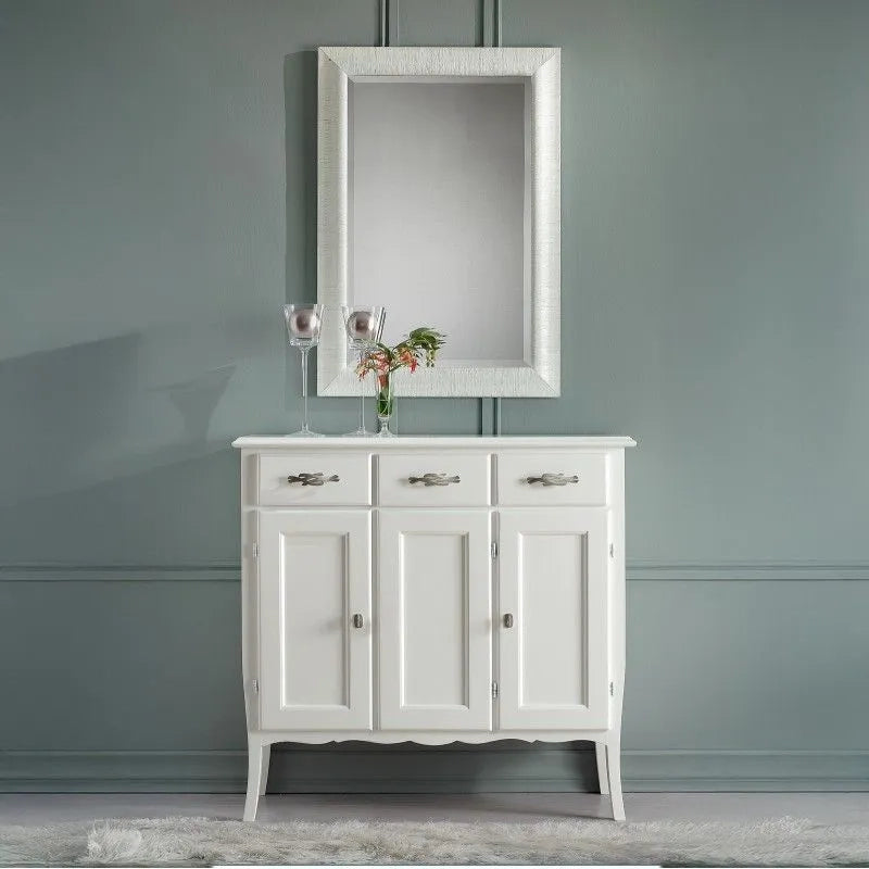 Madia grezza in legno 3 ante 3 cassetti l.105 p.42 h.101 (3085) - Mobili 2G
