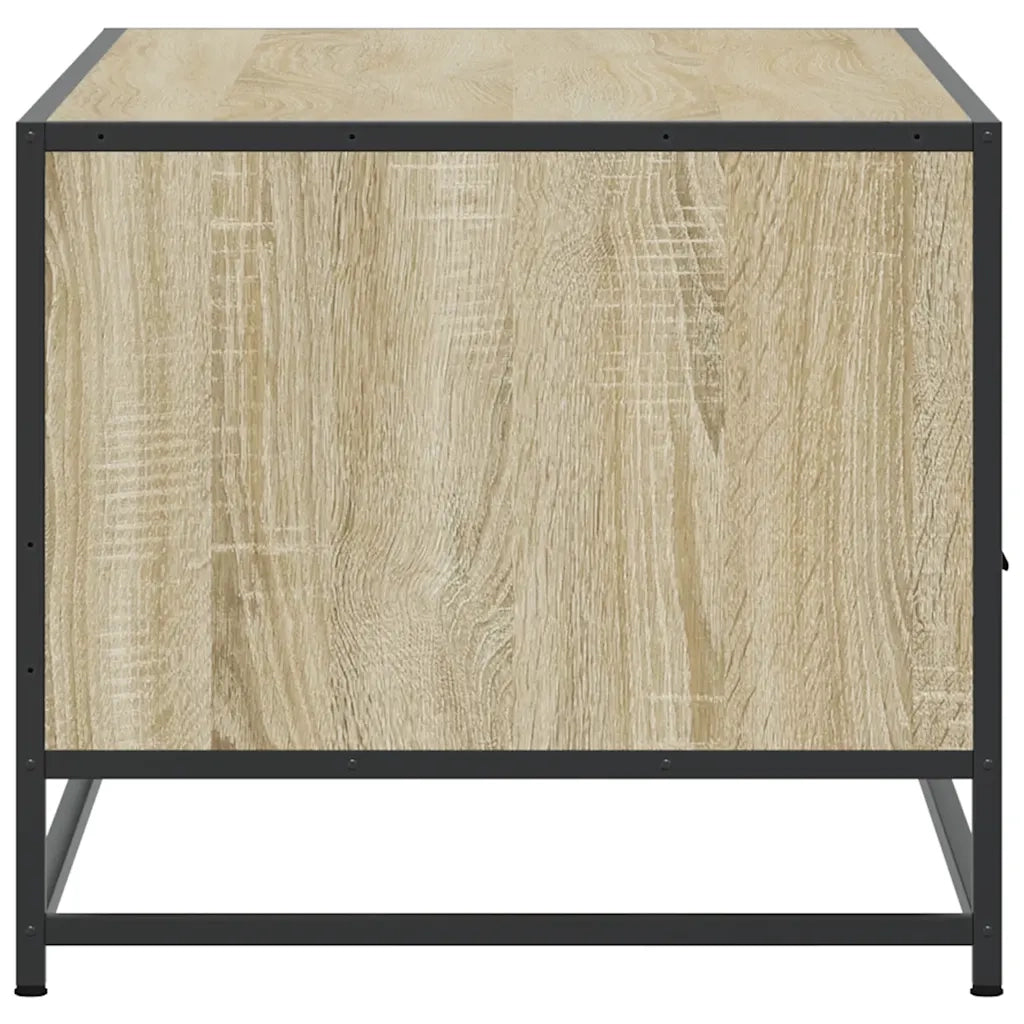 Tavolino Rovere Sonoma 100x50x45 cm Legno Multistrato e Metallo