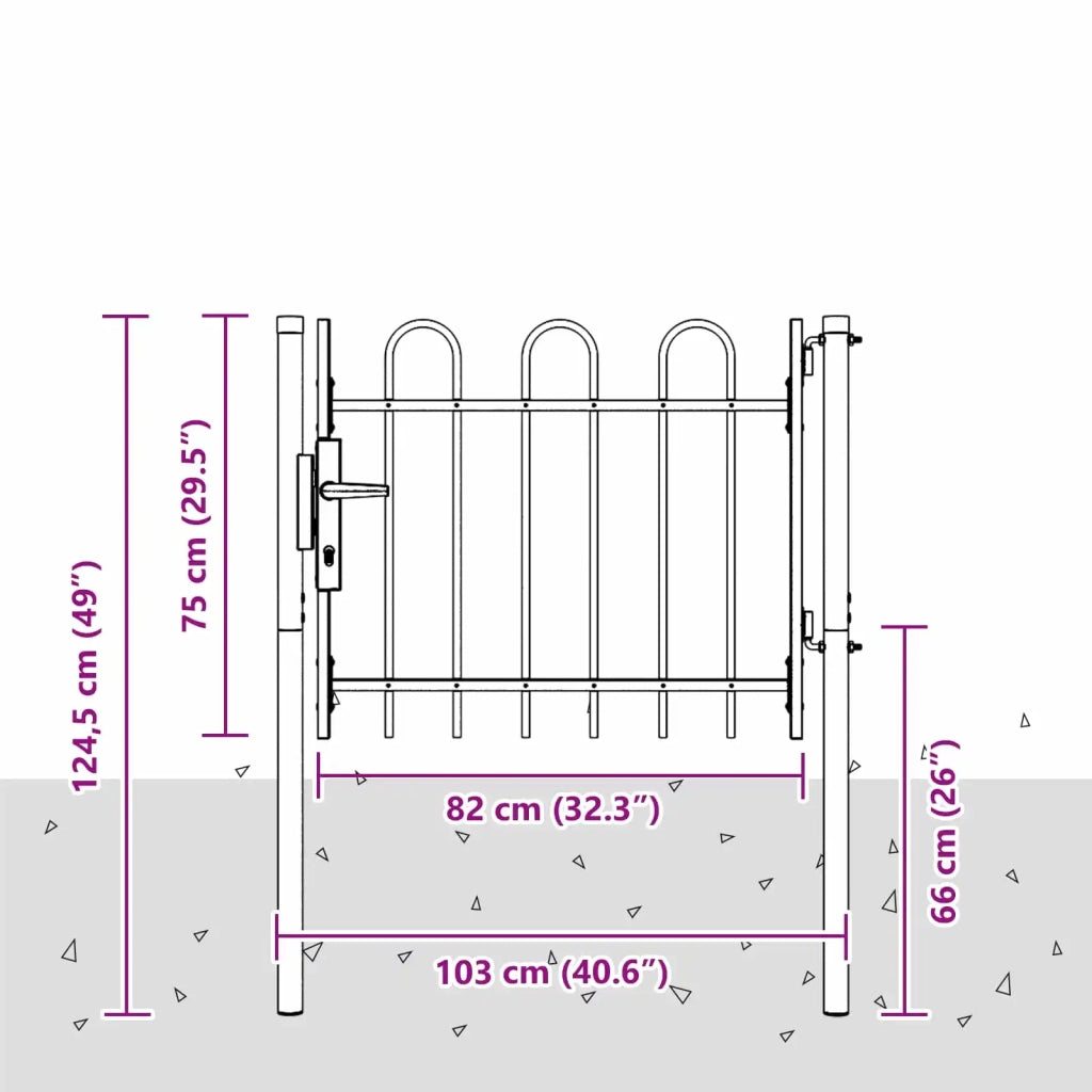 Cancello per recinzione BOXTEL 103 x 124,5 cm 42008866