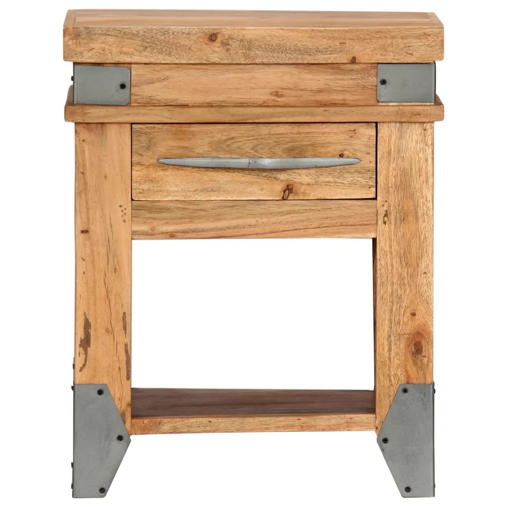 Comodino 40x30x51 cm in Legno Massello di Acacia 282749