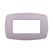 Placca Slim Serie Space 4P Colore Bianco Compatibile Con Bticino Living Light