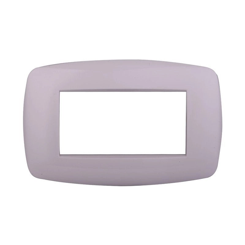 Placca Slim Serie Space 4P Colore Bianco Compatibile Con Bticino Living Light