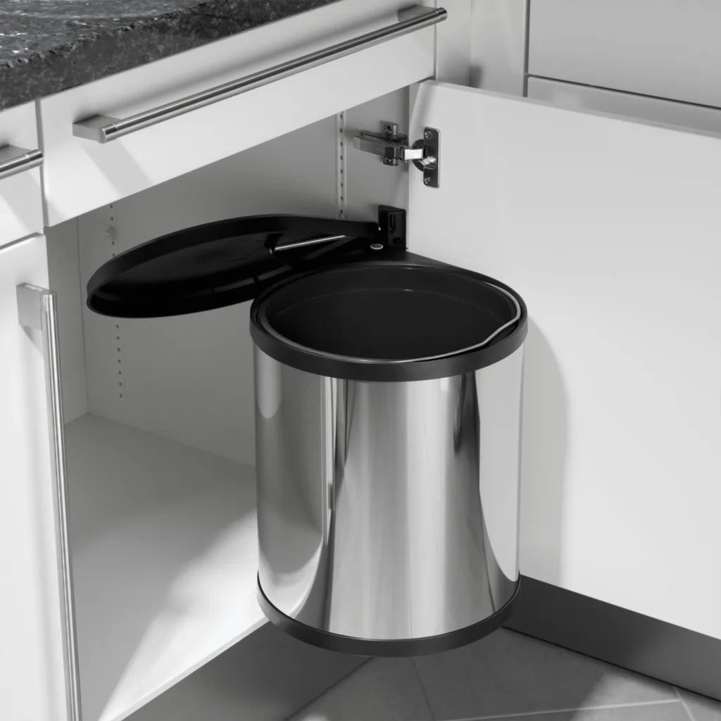 Hailo Pattumiera da Dispensa Compact-Box Taglia M 15 L Acciaio Inox 3555-101 415439