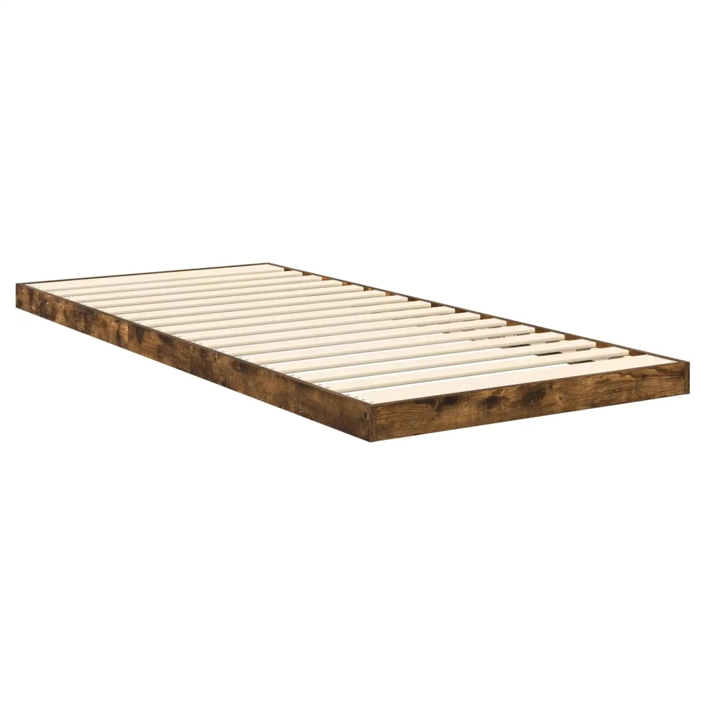 Struttura letto a terra Rovere fumé 80 x 200 cm 893536