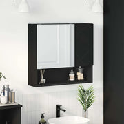 Mobiletto per specchio Nero 59 x 17 x 55 cm Legno multistrato