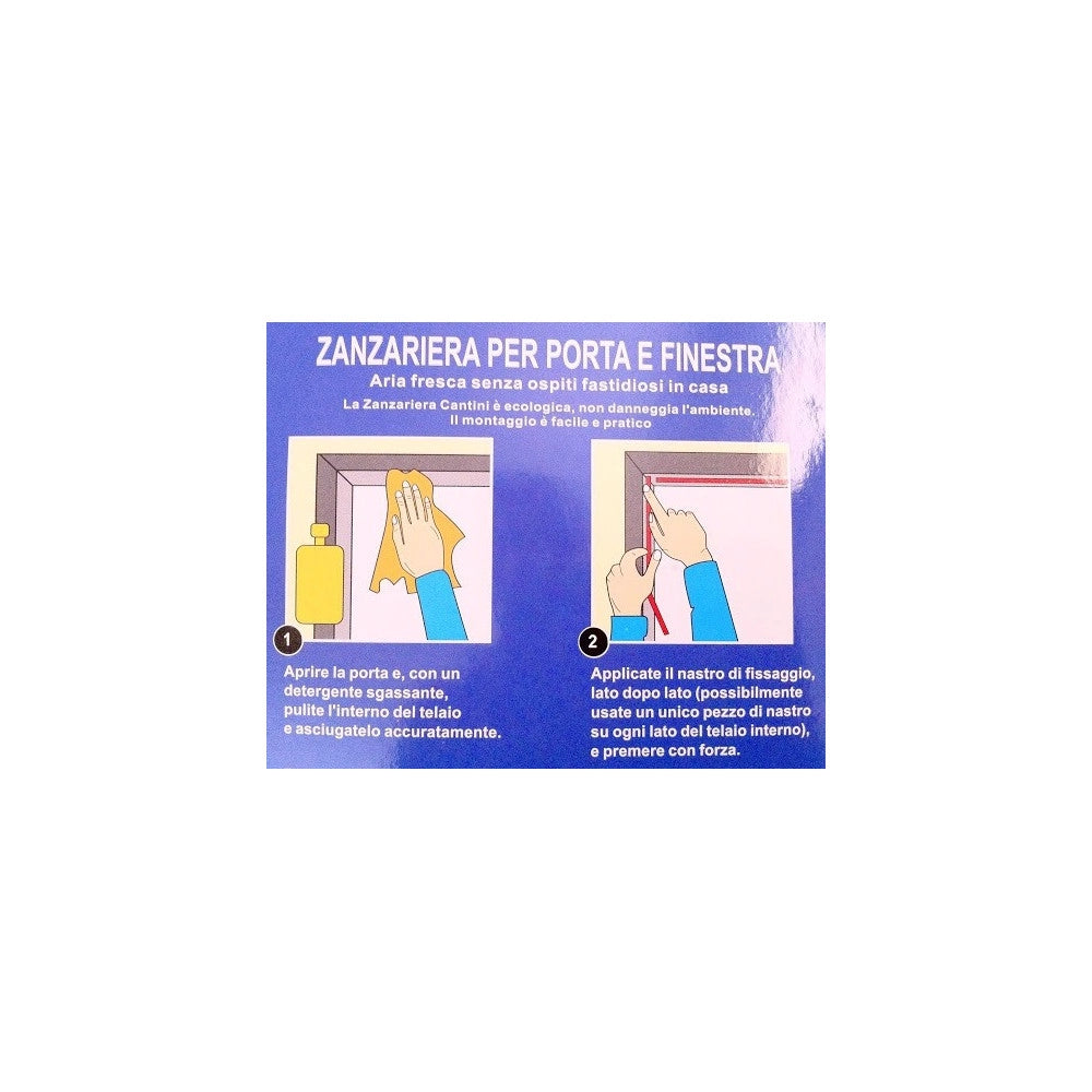 Trade Shop - Zanzariera Bianca In Poliestere Per Porta E Finestra 130x150cm Anti Zanzare Casa -