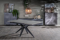 Tavolo Allungabile 160/240x90x76 cm in Ceramica Match 2 Grigio Opaco