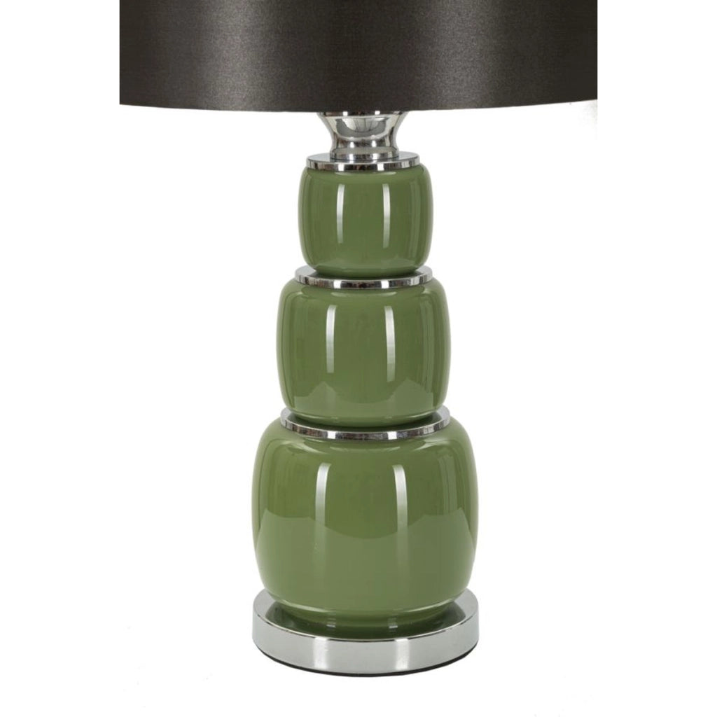 Lampada da Tavolo VKH180, Verde, Metallo, 33x33x57 cm