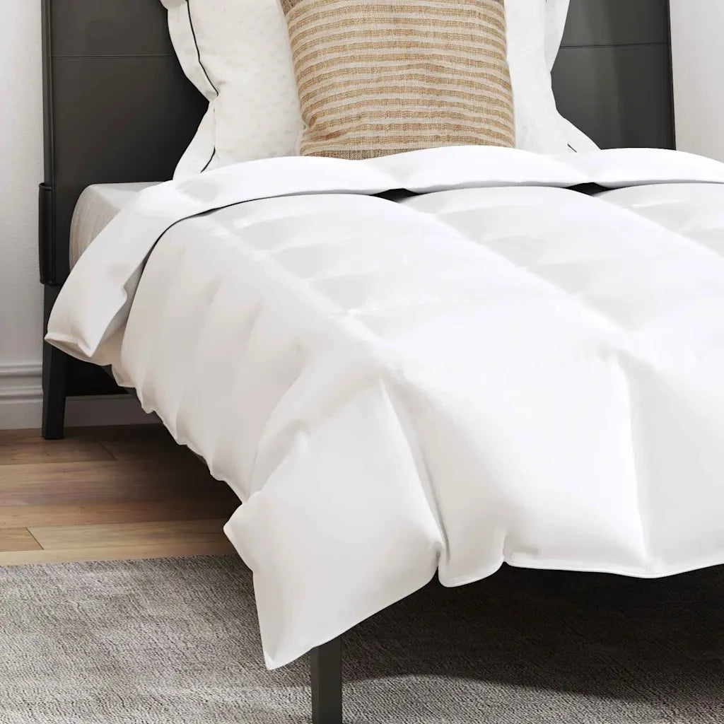 vidaXL Set di Piumoni con cuscino 2 pcs Bianco 155 x 220 cm Piume